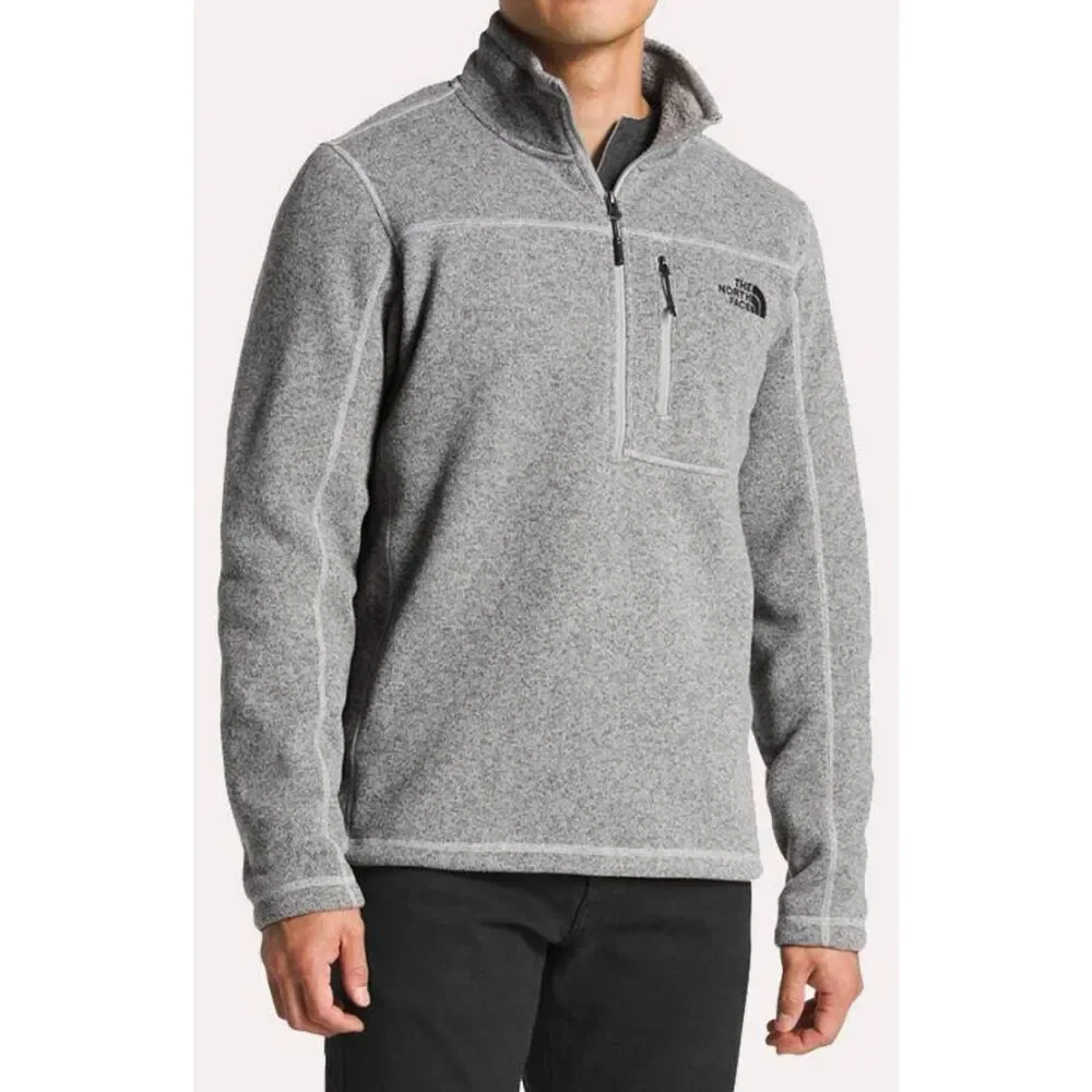 The North Face Gordon Lyons 1/4 zip gray Fleece SWEATER Coat JACKET men’s XL